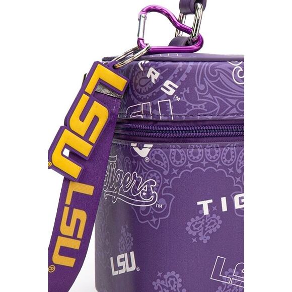 LSU Tigers Purple Vanity Top Handle Bag w/ Strap and Keychain *Brand New - Picture 4 of 8